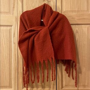 Time and Tru Vibrant Red Blanket Scarf 74x20